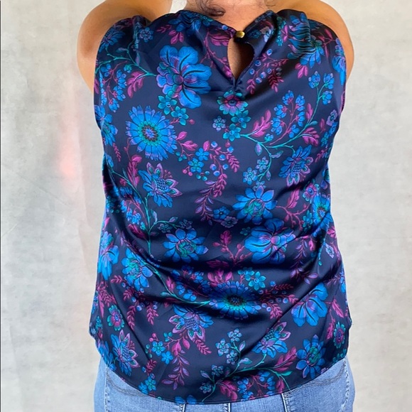 Jones New York Silky Sleeveless Floral Blouse - Picture 3 of 10